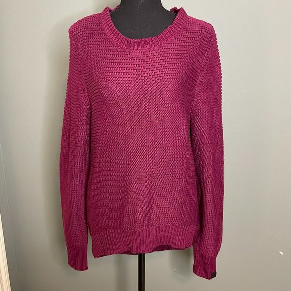 Tilly's Sweaters - Tilly's Rusty Brand Cable Knit Tunic High Low Burgundy Sweater Size L - NWT